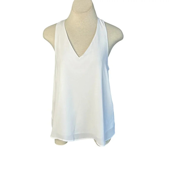 Banana Republic White Cross Back Keyhole Halter Top Size Small - Picture 1 of 8